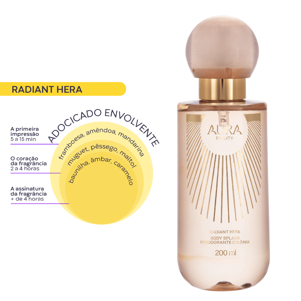 Miniatura de Body Splash desodorante Colônia Aura Beauty Radiant Hera 200Ml