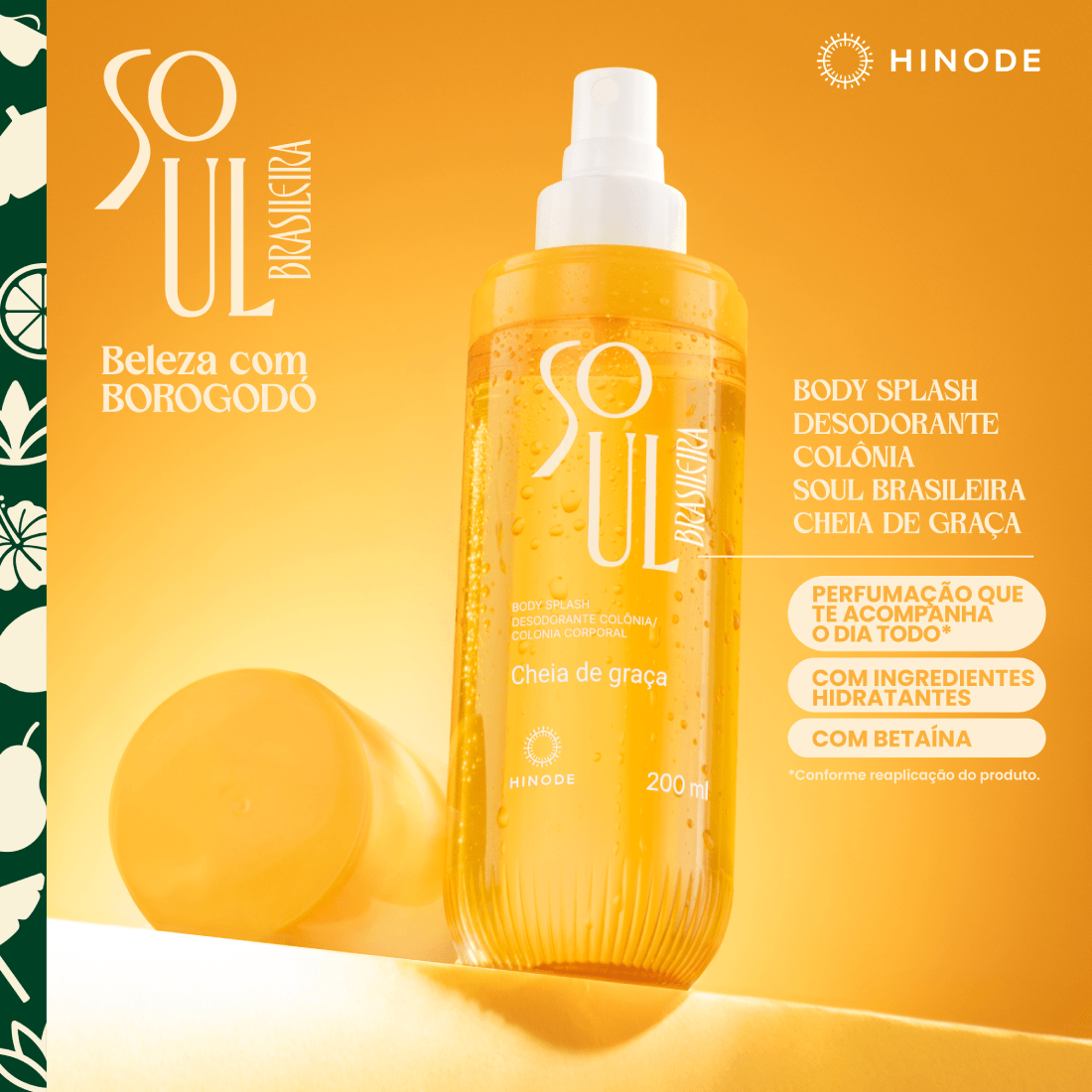 Miniatura de Body Splash Soul Brasileira Cheia de Graça 200ml