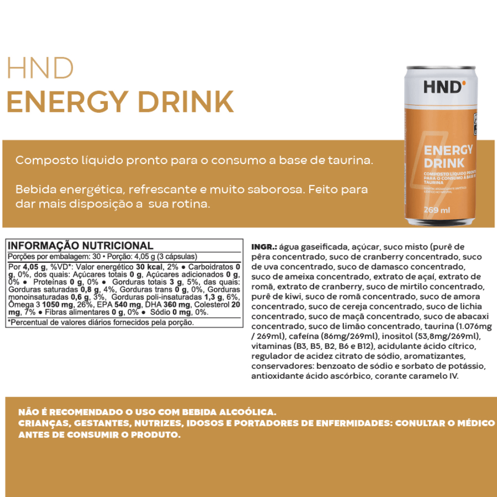 Miniatura de Energético HND Com 12 Unidades de 269ml