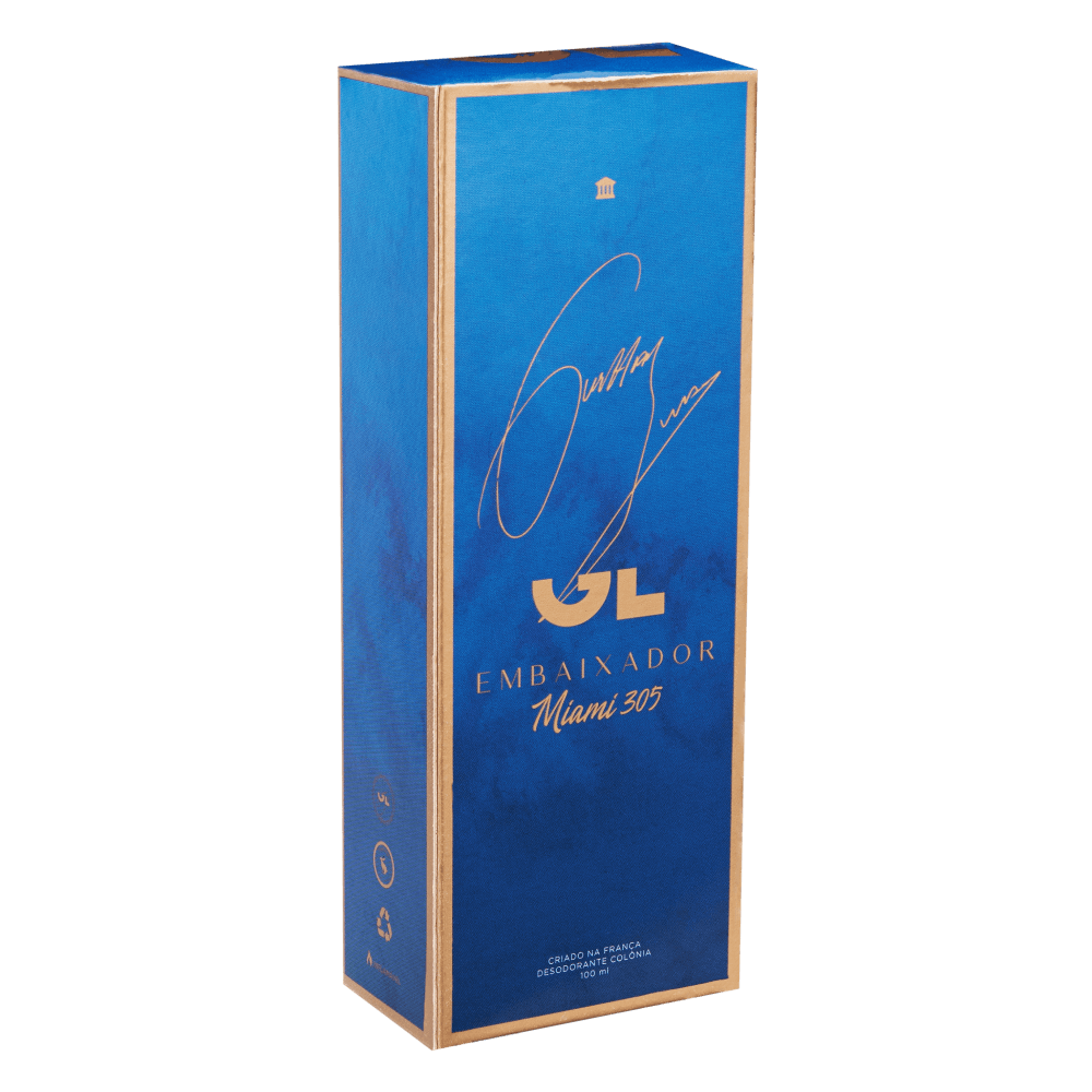 Miniatura de GL Embaixador Miami 305 Gusttavo Lima Deo Colônia 100ml