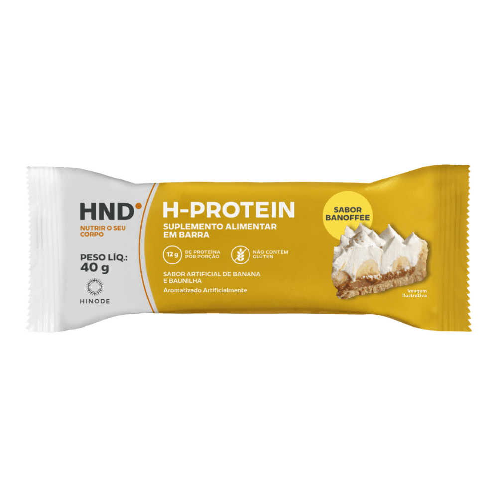 Foto de H- Protein Suplemento Alimentar em barra Sabor Banoffee HND 40g