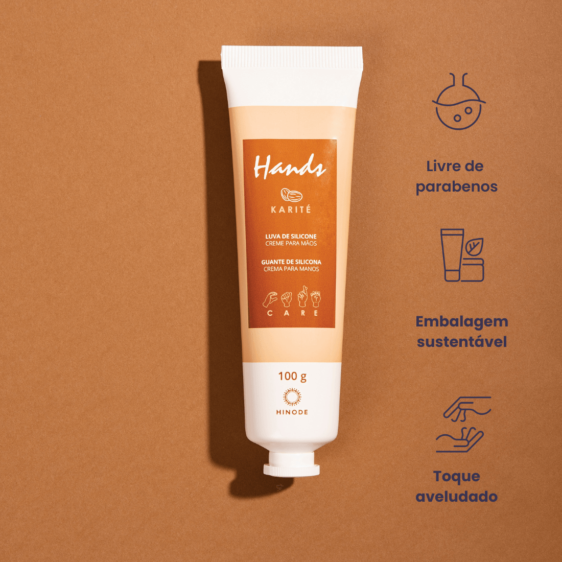 Miniatura de Kit 2 Luva De Silicone Karité Creme Para As Mãos Hands 100g