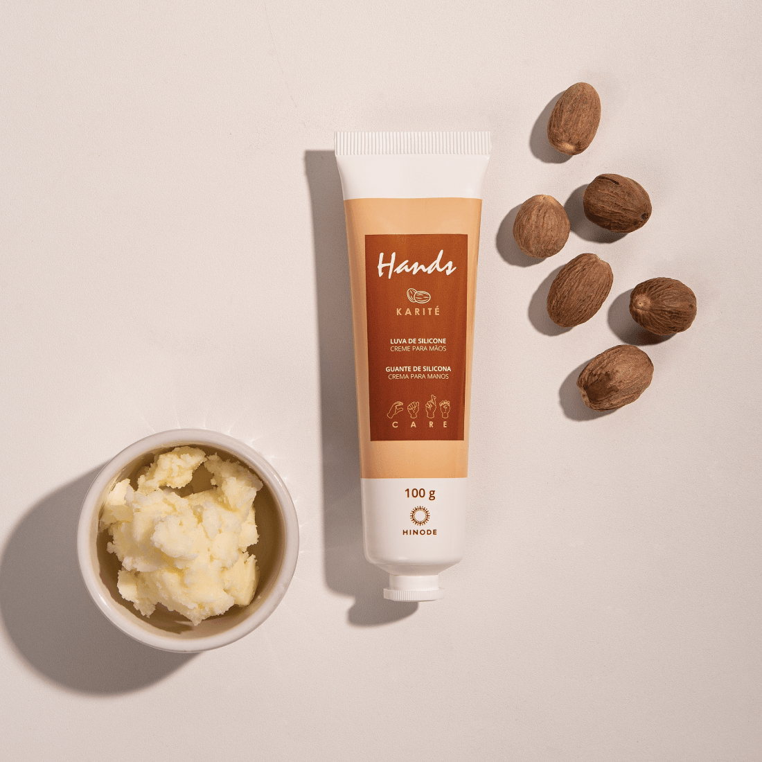 Miniatura de Kit 2 Luva De Silicone Karité Creme Para As Mãos Hands 100g