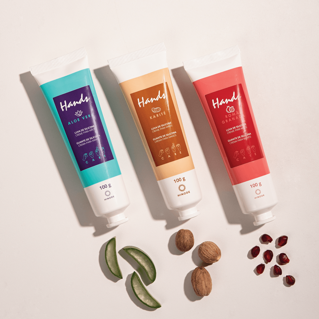 Miniatura de Kit 2 Luva De Silicone Karité Creme Para As Mãos Hands 100g