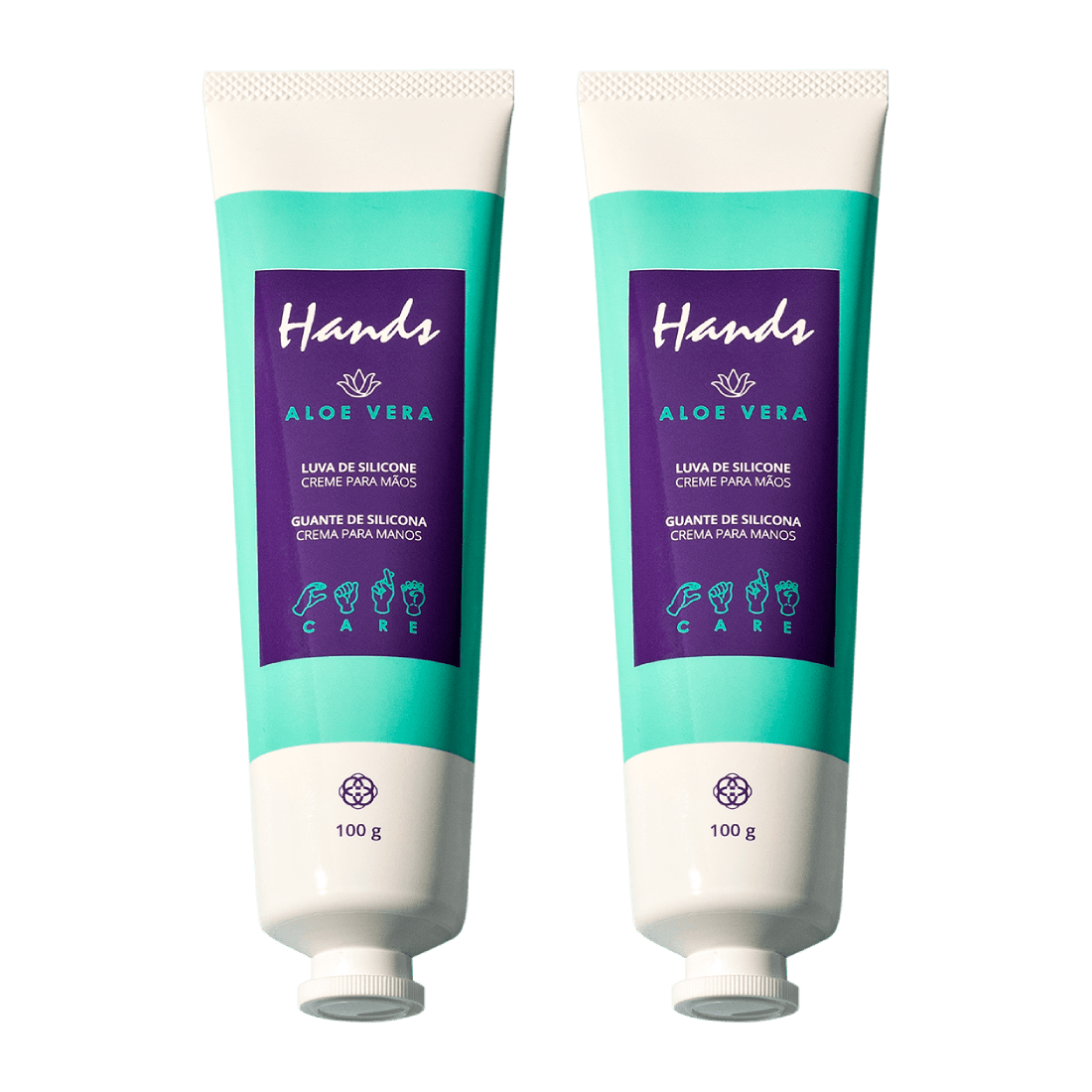 Foto de Kit 2 luvas de silicone Hands Alo e Vera 100g