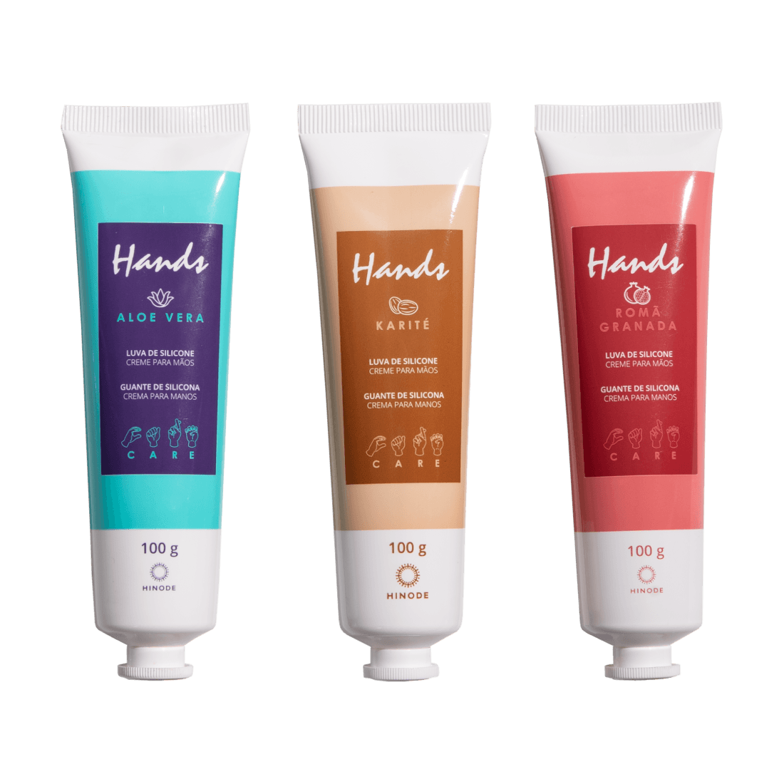 Kit 3 Hands Aloe Vera, Karite e Romã