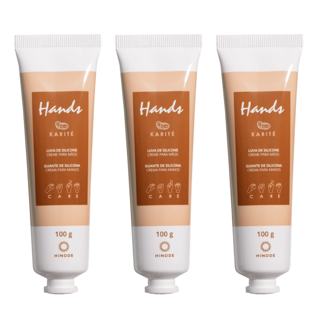 Foto de Kit 3 Luva De Silicone Karité Creme Para As Mãos Hands 100g