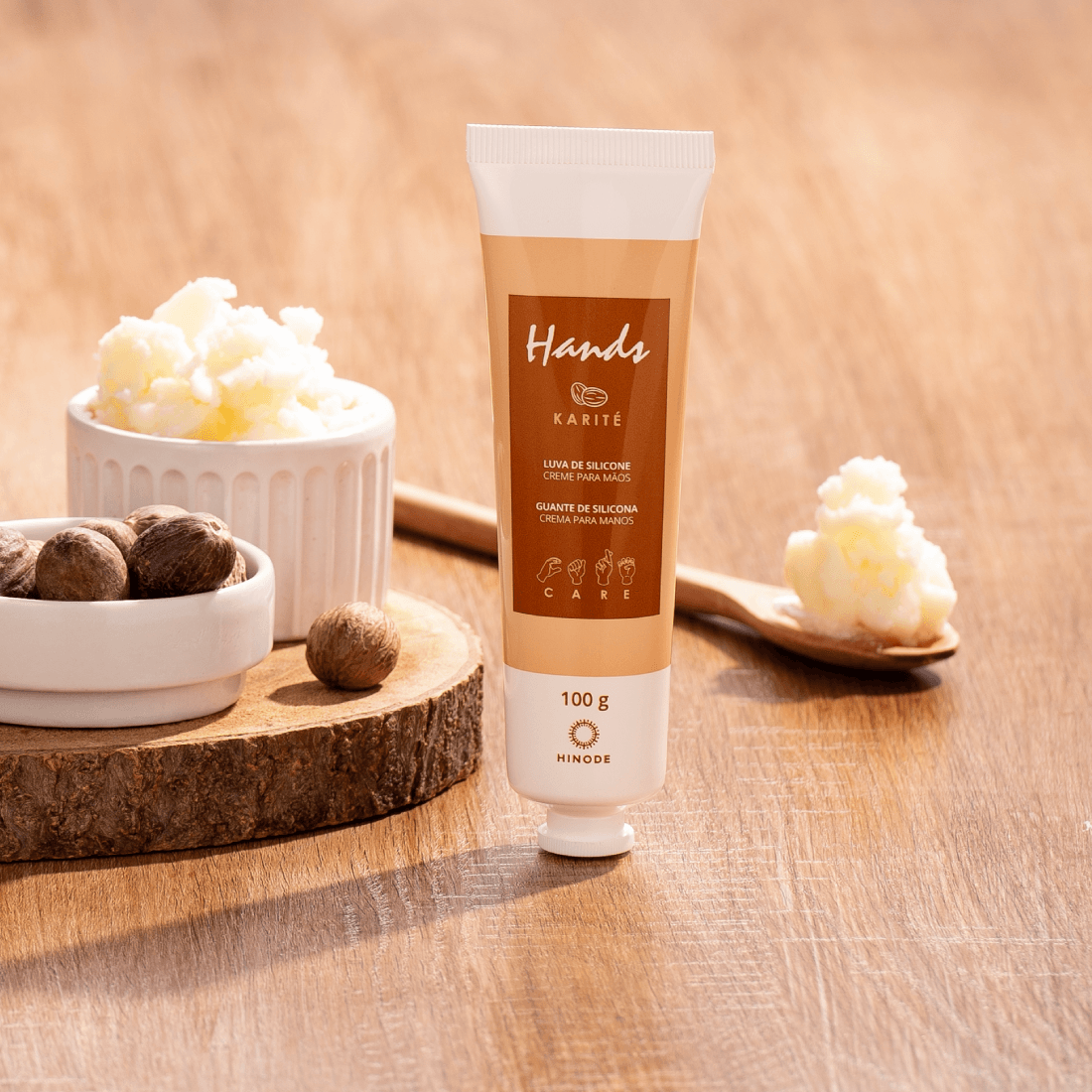 Miniatura de Kit 3 Luva De Silicone Karité Creme Para As Mãos Hands 100g