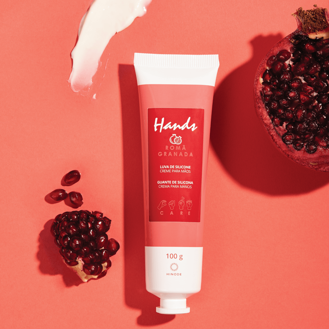 Miniatura de Kit 3 Luvas De Silicone Romã Creme Para As Mãos Hands 100g