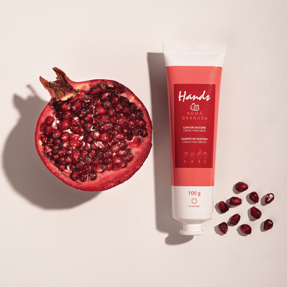 Miniatura de Kit 3 Luvas De Silicone Romã Creme Para As Mãos Hands 100g