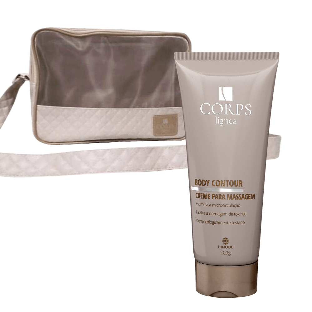 Foto de Kit Bolsa + Creme Para Massagem Body Contour Corps Lígnea 200g