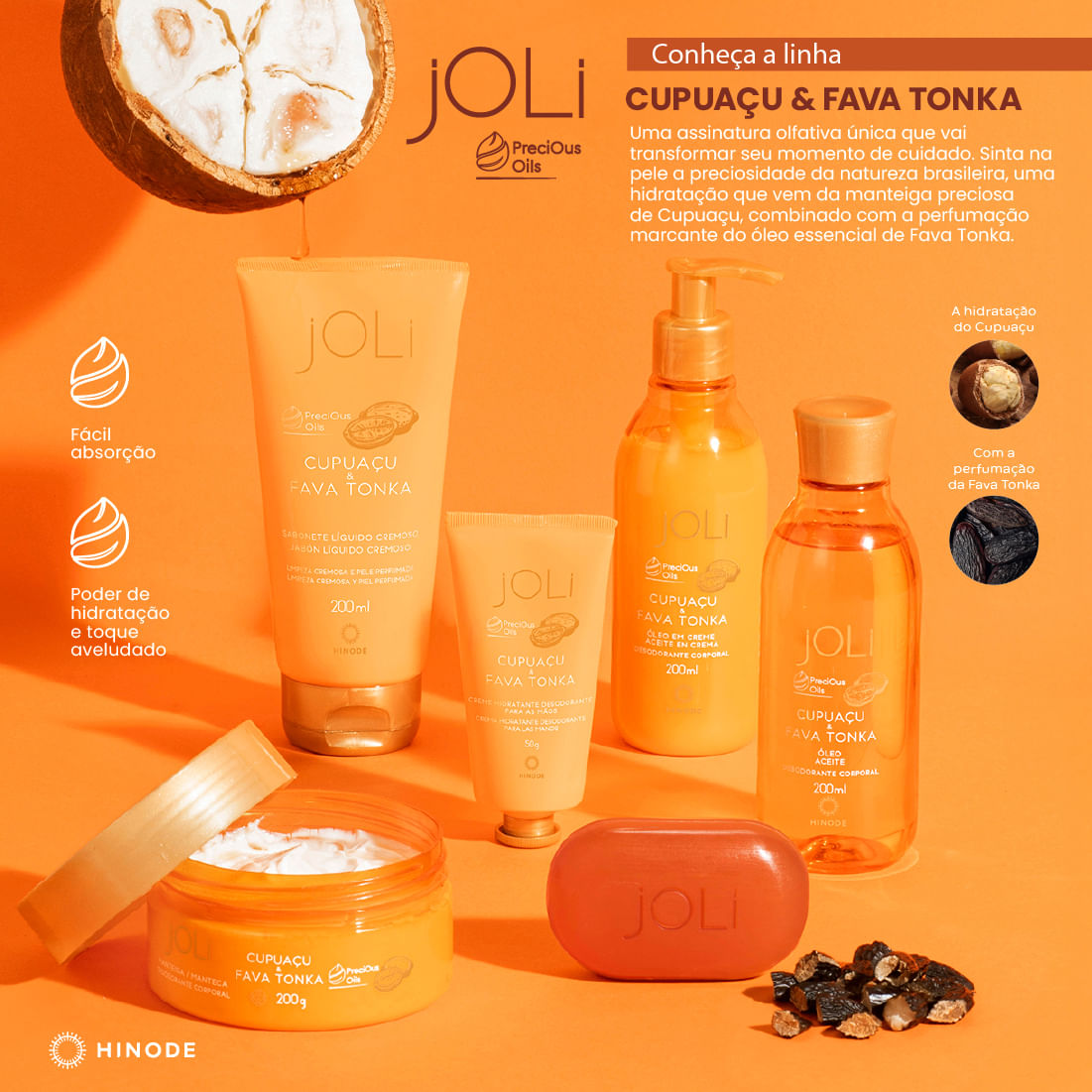 Miniatura de Manteiga Corporal Joli Cupuaçu e Fava Tonka 200ml