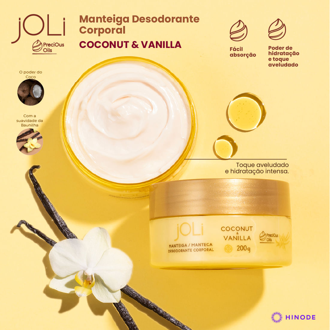 Miniatura de Manteiga Corporal Joli Vanilla e Coco 200g