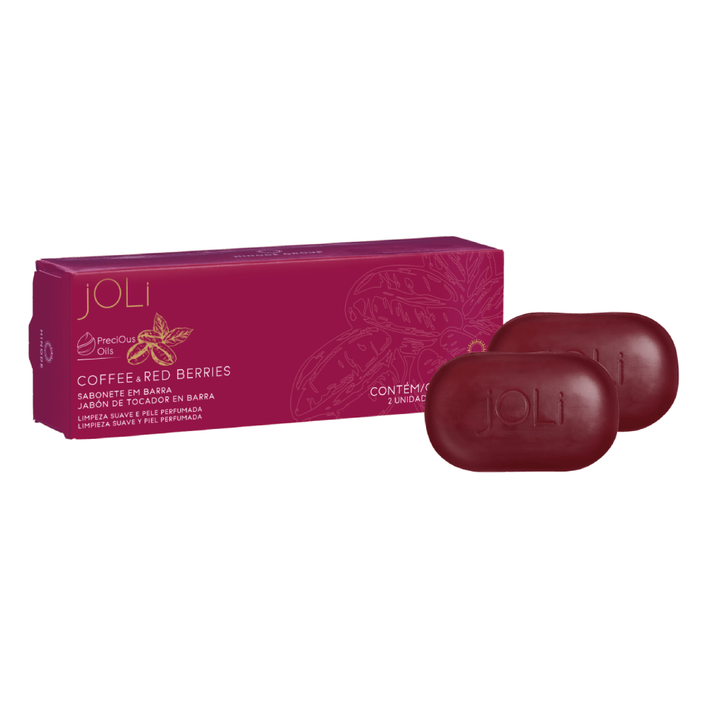Foto de Sabonete em Barra Joli Café e Frutas Vermelhas com 2 Unidades 90g