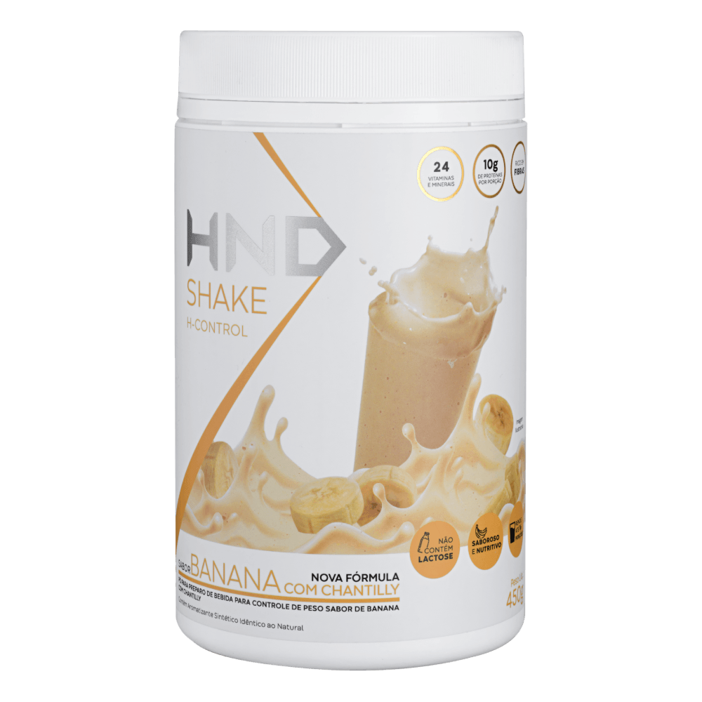 Foto de Shake H-Control Sabor Banana Com Chantilly HND 450g