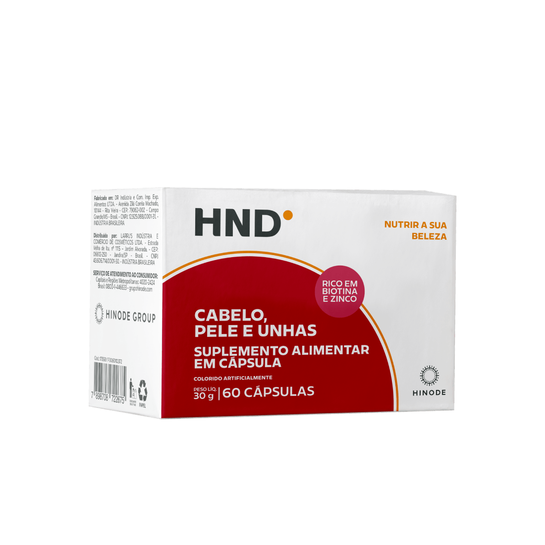 Miniatura de Suplemento Alimentar em Cápsula Cabelo, Pele e Unha HND