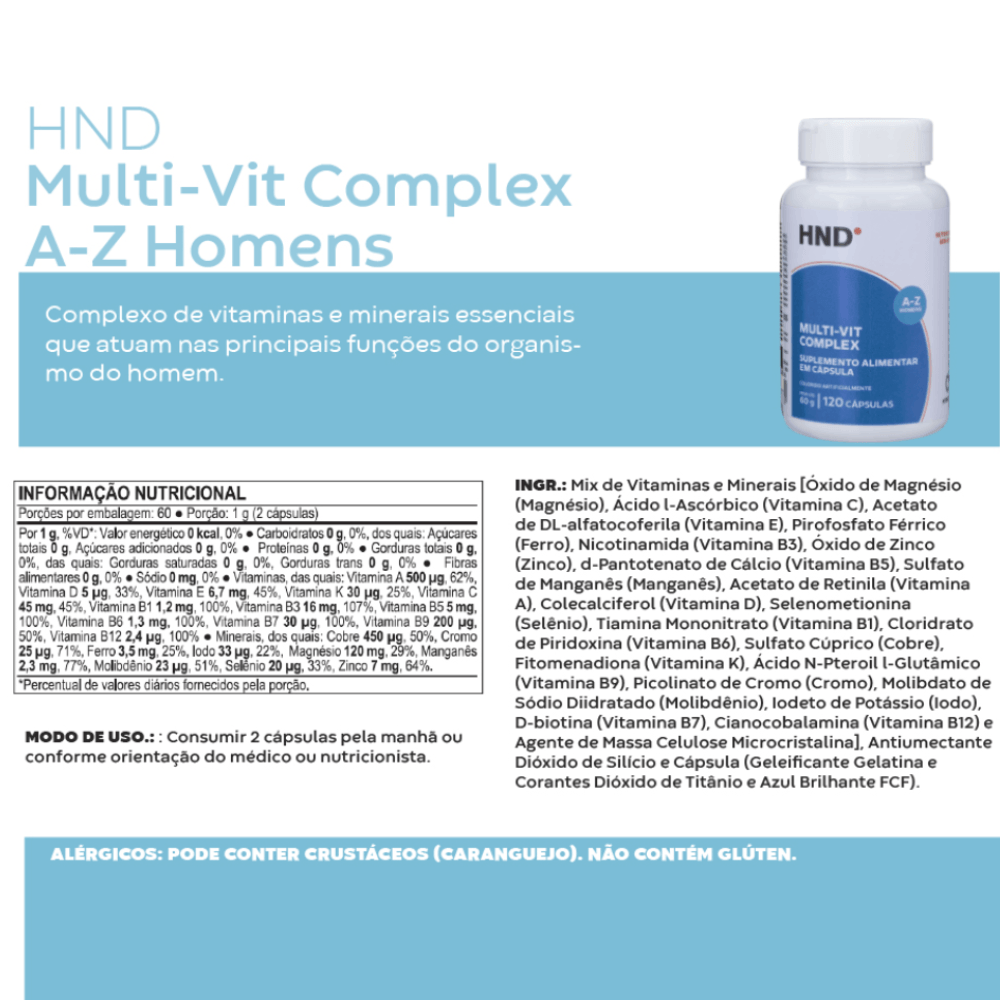 Miniatura de Suplemento Alimentar Mult-Vit Complex Homem