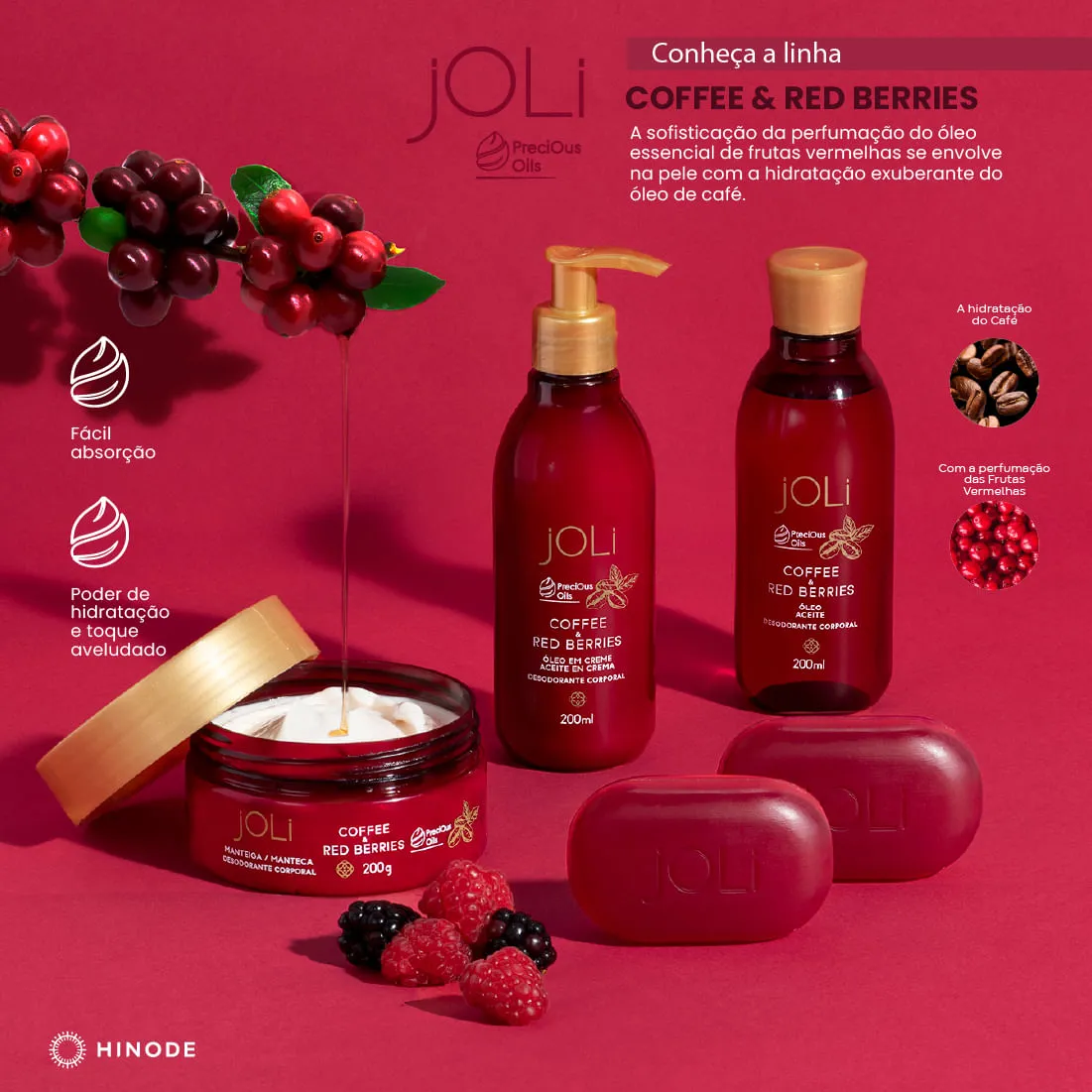 Imagem 4 de Óleo em Creme Joli Café e Frutas Vermelhas 200ml