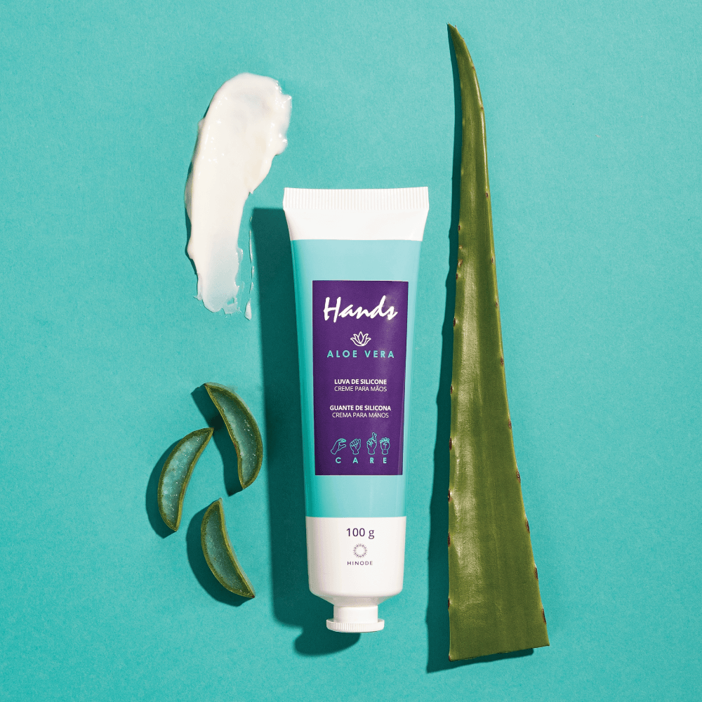 Imagem 6 de Kit 2 Luvas De Silicone Hands Aloe Vera + Romã