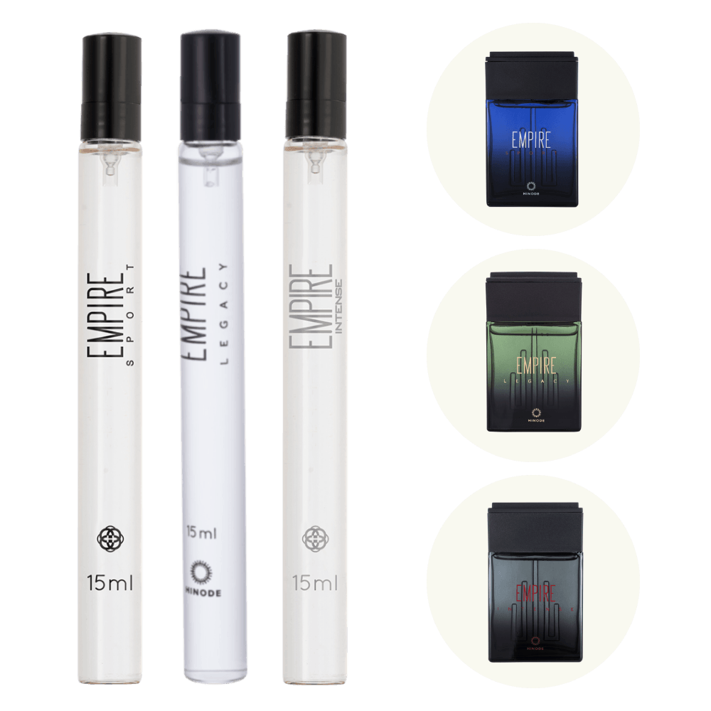 Kit 3 Perfumes Masculinos de Bolsa Empire Sport + Legacy + Deo Colônia