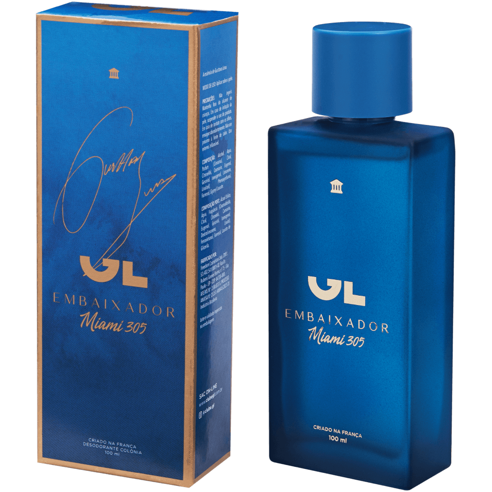Imagem 2 de GL Embaixador Miami 305 Gusttavo Lima Deo Colônia 100ml