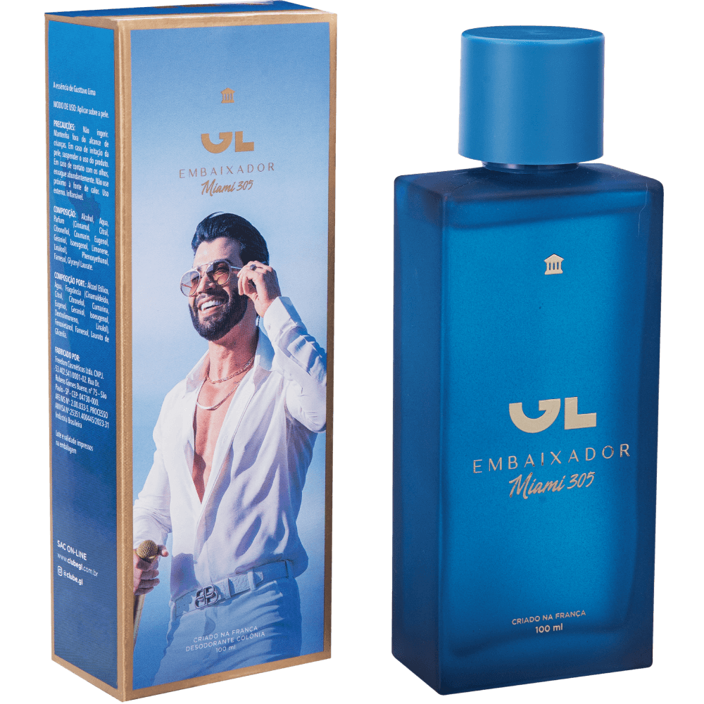 Imagem 4 de GL Embaixador Miami 305 Gusttavo Lima Deo Colônia 100ml