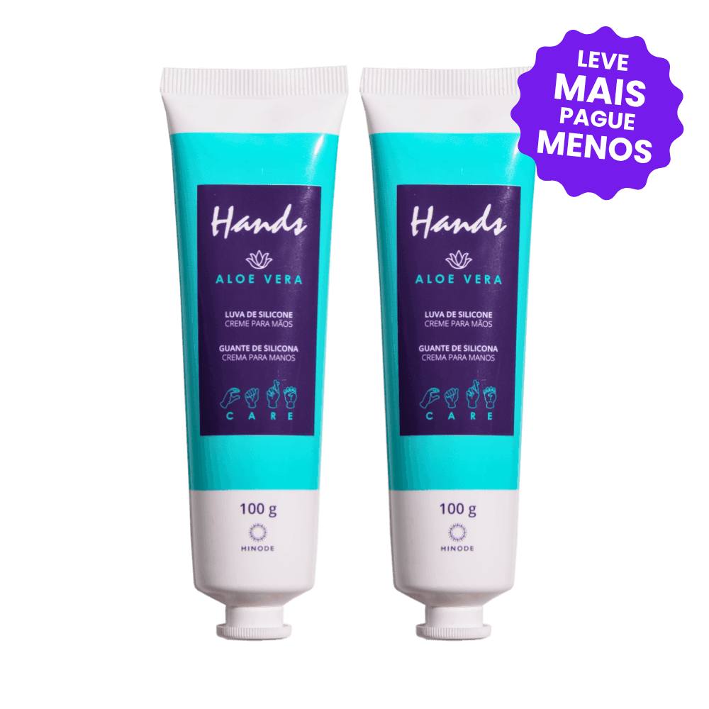 Kit 2 Luvas De Silicone Hands Aloe Vera
