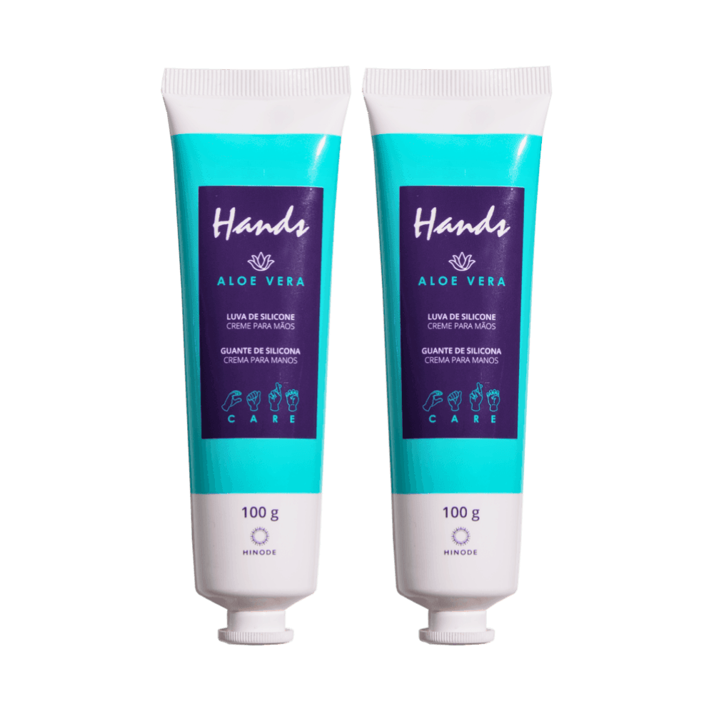Imagem 2 de Kit 2 Luvas De Silicone Hands Aloe Vera