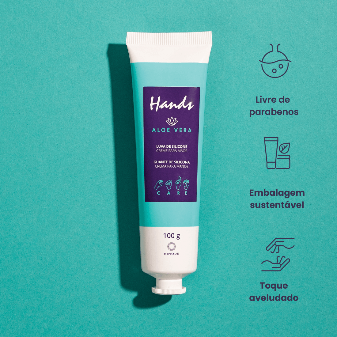 Imagem 4 de Kit 2 Luvas De Silicone Hands Aloe Vera