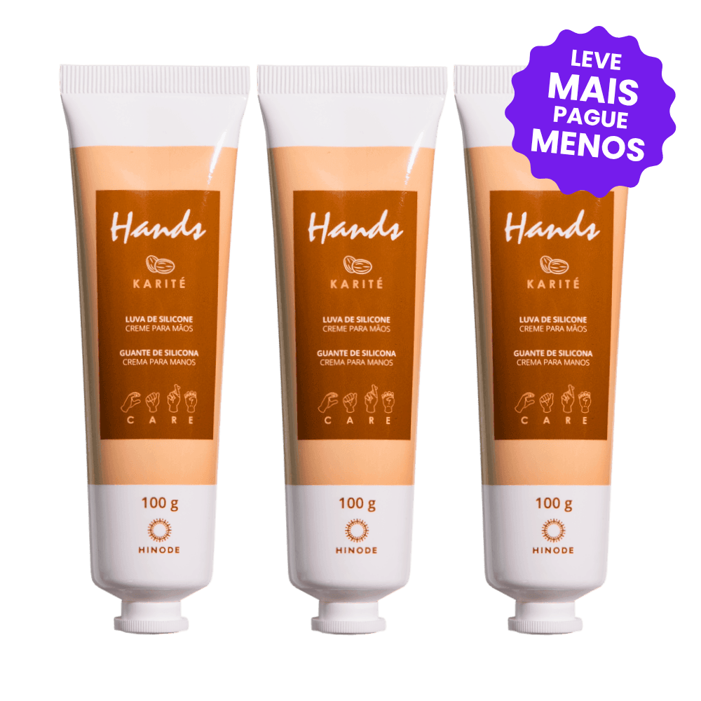 Kit 3 Luvas De Silicone Hands Karité