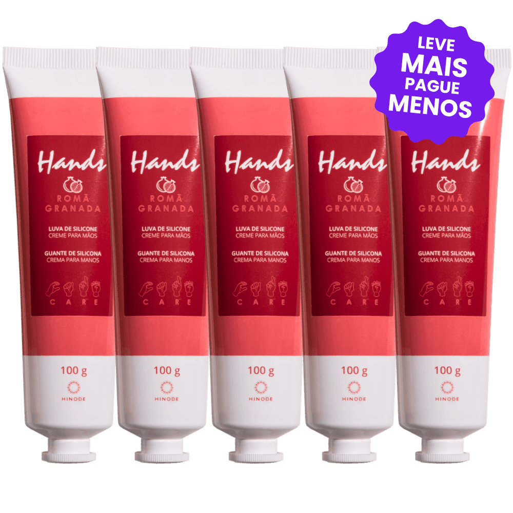 Kit 5 Luvas De Silicone Hands Romã