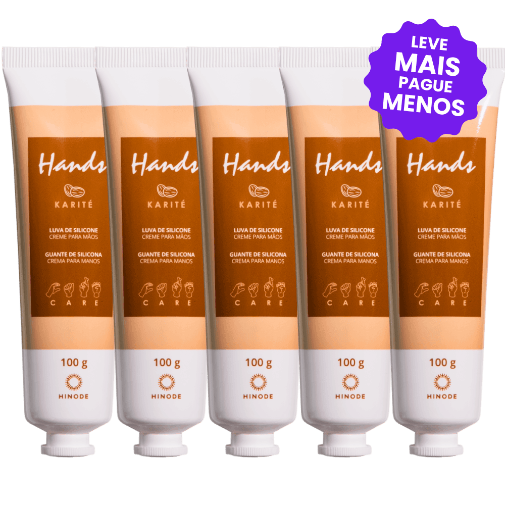 Kit 5 Luvas De Silicone Hands Karité