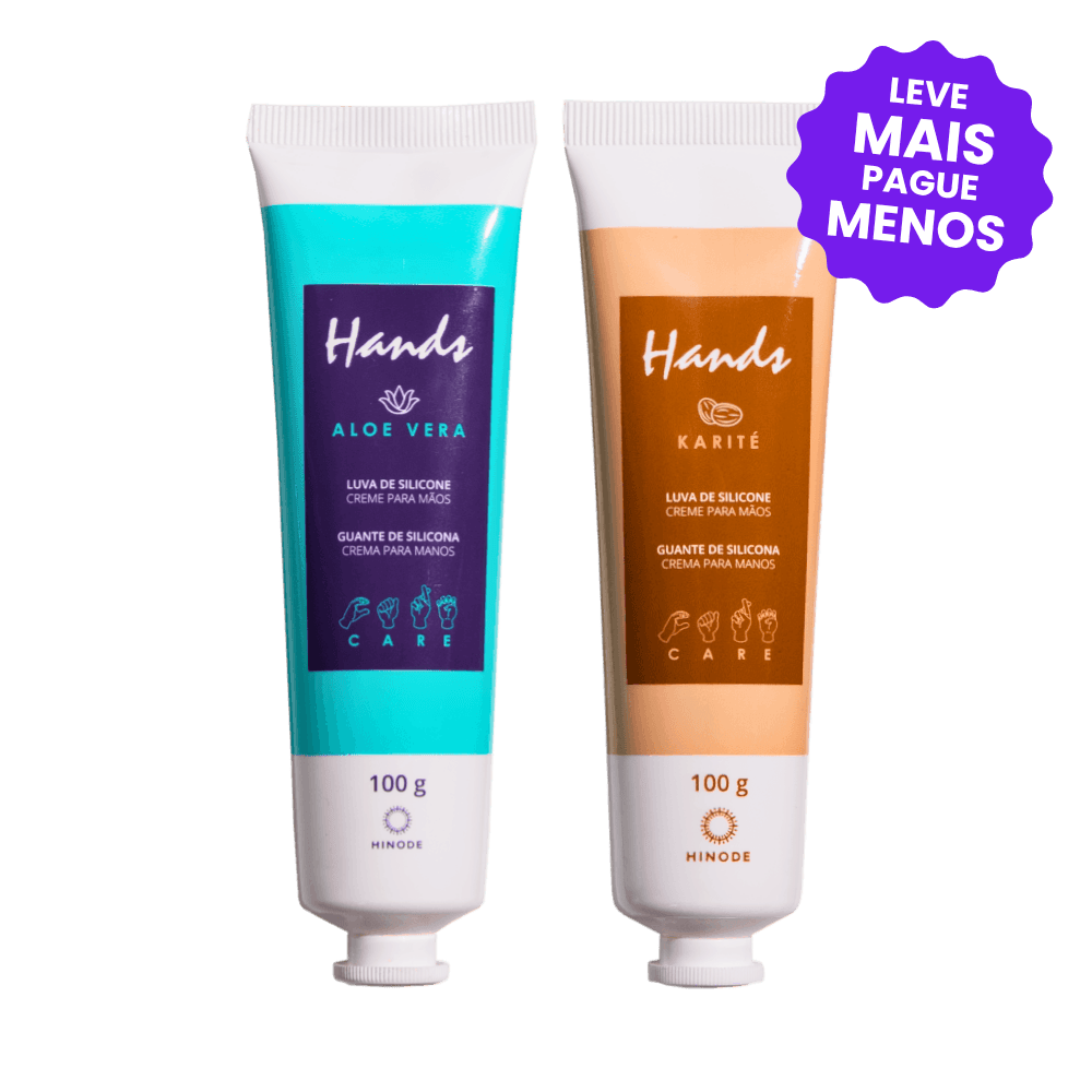 Kit 2 Luvas De Silicone Aloe Vera + Karité