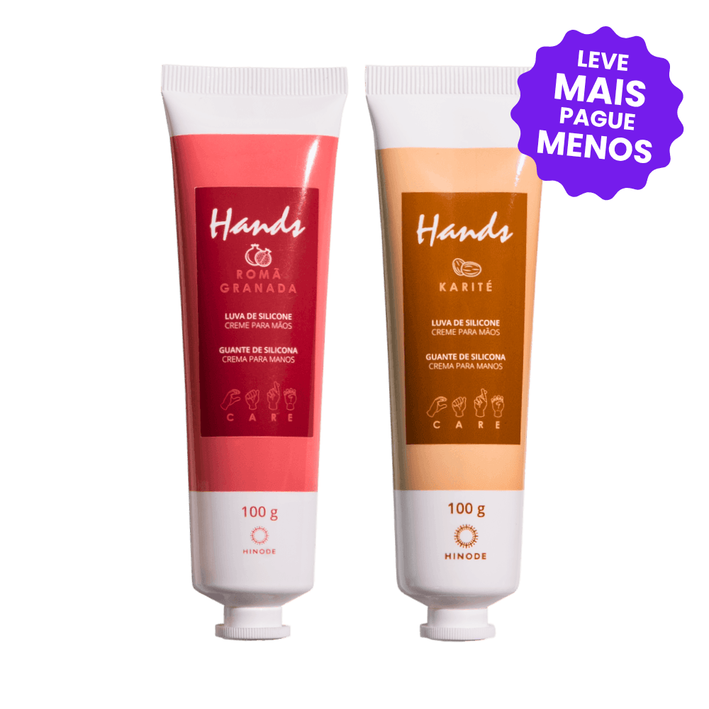 Kit 2 Luvas De Silicone Hands Karité + Romã
