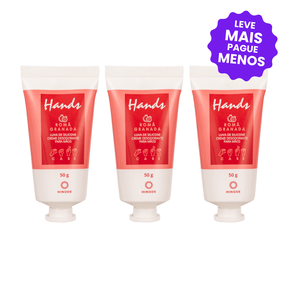 Kit 3 Miniaturas Luvas De Silicone Hands Romã