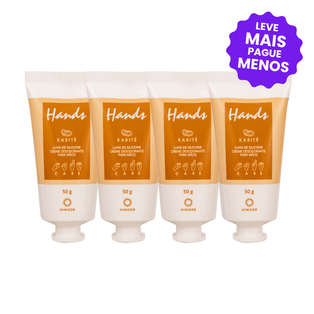 Kit 4 Miniaturas Luvas De Silicone Hands Karité