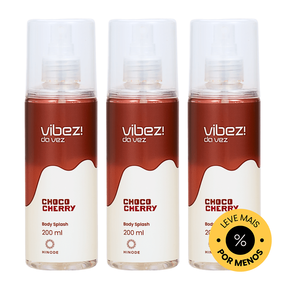 Kit 3 Body Splashes Vibez da Vez! Choco Cherry